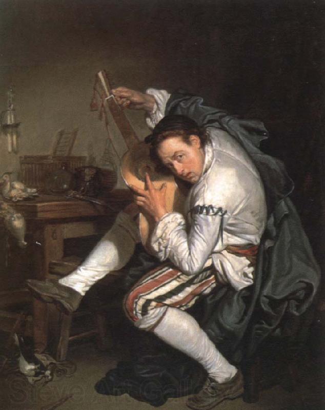 Jean Baptiste Greuze the guitar player Spain oil painting art
